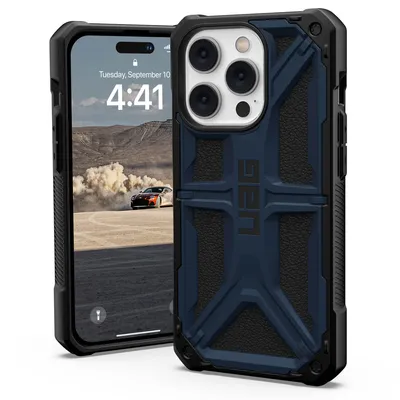 Produktbild von Urban Armor Gear Monarch, Cover, Apple, Iphone 14 Pro, 15,5 cm (6.1"), Schwarz, Blau