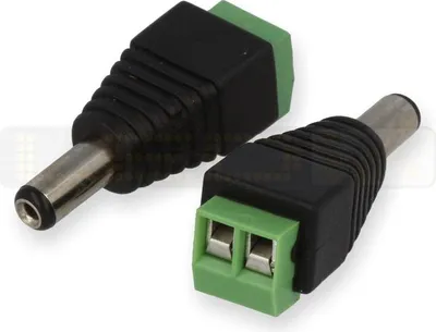 Produktbild von Gleichstromstecker 2,1 x 5,5 mm mit Befestigungsklammern Ladegerät-Adapter Stromanschluss Adapter Buchse Anschluss DC-Stromanschluss