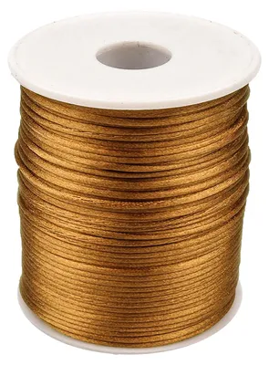 90m Satinschnur Ø2mm, 100% Polyester hellbraun