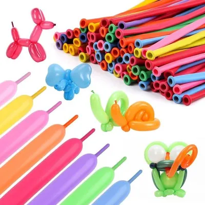 Image de 200 ballons de baudruche colorés, parfaits pour la décoration de fêtes
