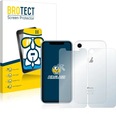 Produktbild von BROTECT Schutzglas für Apple iPhone XR (Display+Rückseite) Schutzfolie Panzer Folie Glas Display Schutz klar