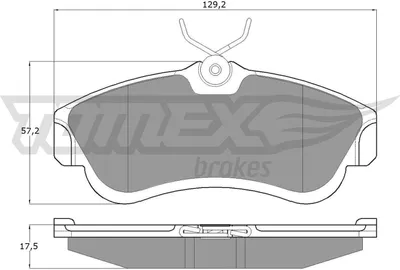 Produktbild von TOMEX brakes Bremsbeläge Satz Vorne Bremsklötze für NISSAN ALMERA II Hatchback (N16) TX 10-95