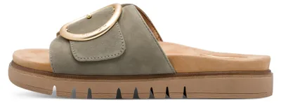 Produktbild von Tamaris Comfort Damen Pantolette mit runder Schnalle und Plateausohle 8-87106-42, Größe:41 EU, Farbe:Grün
