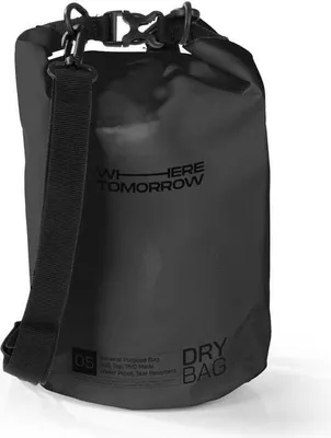 Immagine prodotto di Borsa impermeabile in PVC Where Tomorrow - Modello 01 - 5 litri - nero