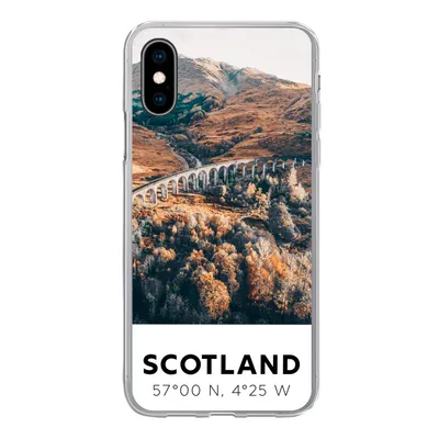Produktbild von MuchoWow® Handyhülle Schutzhülle Hülle für iPhone X Schottland - Herbst - Berge Silikon Softcase Handy Hülle - Handyhülle