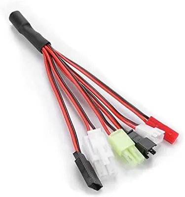 Obrázok produktu pre Multifunkčný NIMH/NICD 2-10s 2,4-12V batériový kábel pre auto RC loď RC softair dron s 5 svorkami (Tamiya Standard/Mini Tamiya/SM 2P/JST