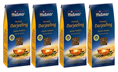 Obrázek produktu pro Meßmer Finest Darjeeling celolistový sypaný čaj 150g balení po 4 kusech