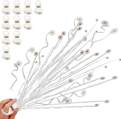 Produktbild von Handstream Konfetti Weiss, 10 Stück Wurf Luftschlangen Bombe, Party Popper Konfetti Luftschlangen, Hochzeit, für Geburtstag, Party, Neujahrsparty (Weiß)
