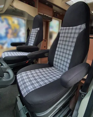 Produktbild von Wohnmobil Sitzbezüge in Schwarz/Grau (842)