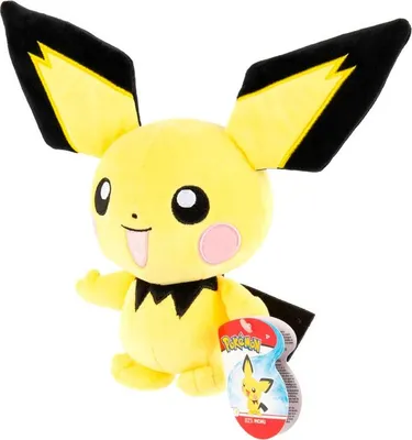 Image de Peluche Pichu 20 cm - Douce et câline, parfaite pour les collectionneurs