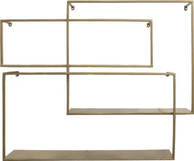 Produktbild von Clayre & Eef Wandregal Set van 3 Goldfarbig Eisen
