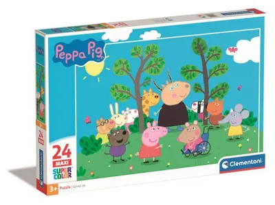 Obrázek produktu pro Clementoni Puzzle 24 Maxi SuperKolor Peppa Pig 24237