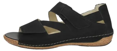 Productafbeelding van Waldläufer Heliett Sandalen Plat - Zwart - Maat 42.5