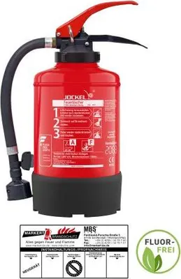 Produktbild von Jockel 3L F3H 8 Fettbrand-Feuerlöscher fluorfrei, inkl. Halterung & Plakette