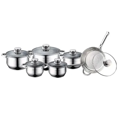 Produktbild von Royalty Line RL-1231: Set aus 12 Schalen mit Glasdeckeln