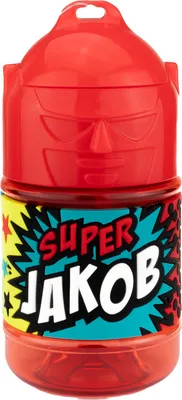 Produktbild von Wasserflasche f. Kinder mit Namen für Schule und Freizeit-BPA frei-Trinkflasche Jakob