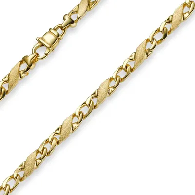 Produktbild von 4,5mm Armband Armkette Rockwell X-Panzer 585 Gold Gelbgold matt/glänzend 21cm