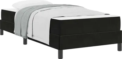 Immagine prodotto di Letto a molle con materasso Nero 80 x 220 cm Tessuto