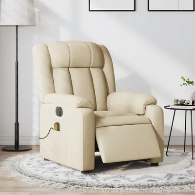 Produktbild von Cloris DesignMöbel Massagesessel Elektrisch Creme Stoff , Klassische Sessel 2024 Neu