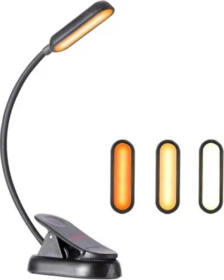 Produktbild von LXSINO Wiederaufladbare Buchleuchte - Bernstein (1600 K) zum Auflesen bei Nacht, 3 Helligkeitsstufen, 1000 mAh Batterie bis zu 30 Stunden