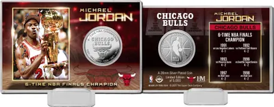 Produktbild von Michael Jordan Chicago Bulls NBA Champion Silver Coin Card
