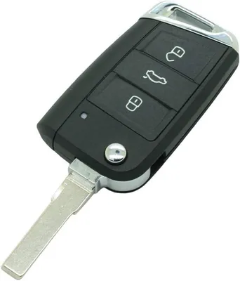 Immagine prodotto di Custodia chiave auto a 3 pulsanti per VW Golf 4, Passat B5, Bora, Polo, Skoda Octavia 1, Fabia, Superb – Compatibile Volkswagen, Skoda, Seat, tipo a serratura