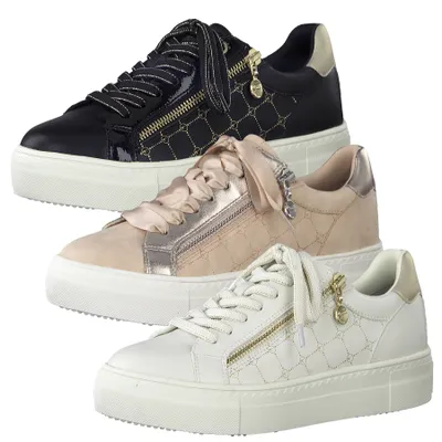 Produktbild von Tamaris Damen Schnürschuhe Plateau Halbschuhe 1-23313-28, Größe:38 EU, Farbe:Beige