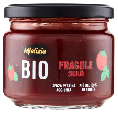 Image de Purée de fraises biologiques, 250 g - Mielizia