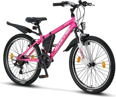 Produktbild von Licorne Bike Guide Premium Mountainbike Shimano,Farbe:Rosa/Weiß;Zoll:24