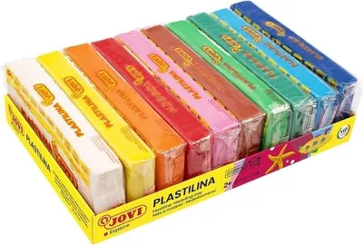 Zdjęcie produktu dla JOVI 71/10S JOVI Knete PLASTILINA farbsortiert, 10 Farben je 150,0 g