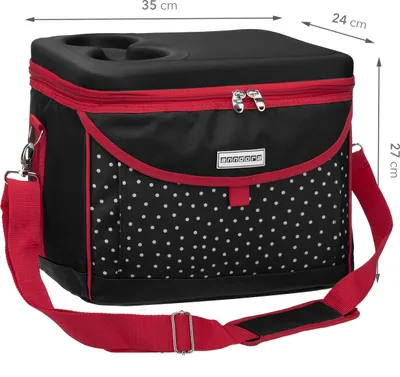 Produktbild von Kühlbox Kühltasche Isobag schwarz weiß 35 x 24 x 27 cm- Snövit - schwarz weiss