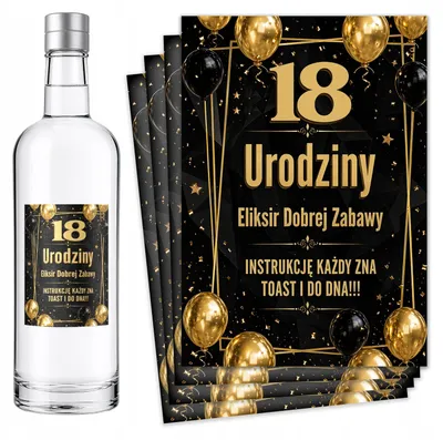 Obrázok produktu pre Narodeninové štítky na fľaše: 18, 20, 30, 40, 50, 60, 70 – 8 kusov
