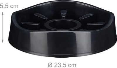 Obrázek produktu pro Relaxdays Anti-Sling miska pro psy, plastová, protiskluzová, velká miska pro pomalé krmení, 900 ml, černá