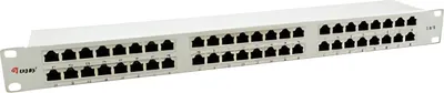 Productafbeelding van Equip 326349 Equip Patchpanel 48x RJ45 Cat6  19" 1HE grau