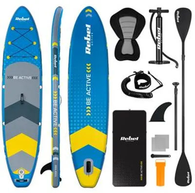 Obrázek produktu pro Paddleboard SUP REBEL ACTIVE RBA-4501-BL se sedátkem, modrý, 11'6" 350x81x15cm