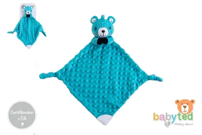 Zdjęcie produktu dla Pluszowy miś Babyted – gryzak i grzechotka, 25 x 25 cm, na kartonie w woreczku, od 0 miesięcy