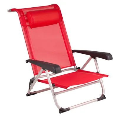 Produktbild von Bo-Camp Strandstuhl Aluminium Rot 1204793