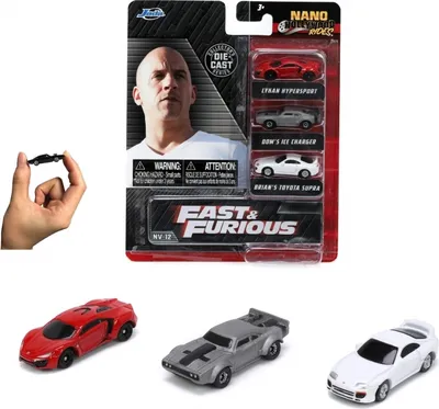 Produktbild von Fast & Furious 3-Pack Nano Ca