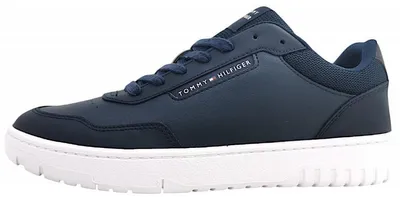 Zdjęcie produktu dla Tommy Hilfiger Basket Core LTH Pinperf sportowe sznurowane buty Niebieskie w rozmiarze 45
