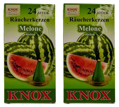 Produktbild von KNOX Räucherkerzen 2er Set Melone - Inhalt jeweil 24 Stück, Größe M (Standard) - 013390