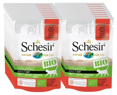 Productafbeelding van Schesir , volwaardig natvoer voor katten, runderpaté, zonder granen, in blik