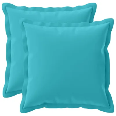 Productafbeelding van vidaXL Kussenhoezen, 2 stuks, HOUTEN, turquoise, 35 x 35 cm, polyester