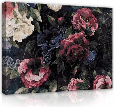 Produktbild von Leinwandbild Blumen Rosen 120x80 cm XXL Modern Canvas Bilder Leinwandbilder Schlafzimmer Wohnzimmer Wandbilder Kunstdruck Wand Bild auf Leinwand Aufhängefertig
