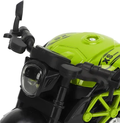 Zdjęcie produktu dla Stop Motocykl Model Wysoka symulacja Fajny dźwięk Światło Wycofanie Zabawka dla dzieci Zielony
