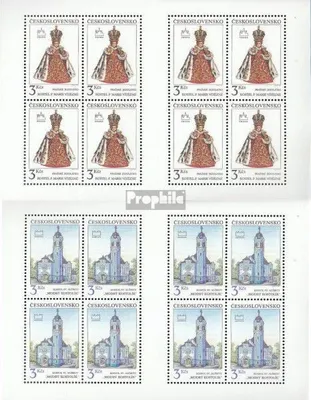 Produktbild von Briefmarken Tschechoslowakei 1991 Mi 3096-3097 Kleinbögen (kompl.Ausg.) postfrisch Motive