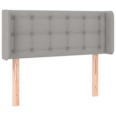 Produktbild von vidaXL Kopfteil mit Ohren Hellgrau 83x16x78/88 cm Stoff