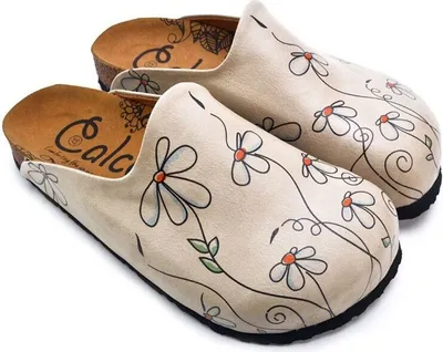 Produktbild von Damen Clogs Calceo mit Gänseblümchen CAL1410 40