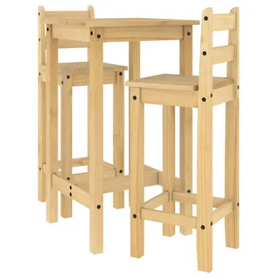 Produktbild von vidaXL 3-tlg. Bar-Set Massivholz Kiefer