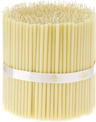 Obrázok produktu pre Včelie sviečky 16 cm, 100 kusov, doba horenia 50 minút, biele, pre rituály