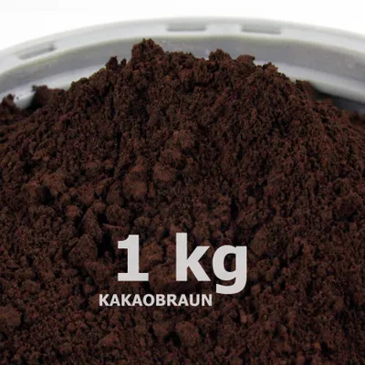 Produktbild von 1 kg Eisenoxidpigment Kakaobraun Farbpigmente Betonfarben dunkelbraun Wetterfest